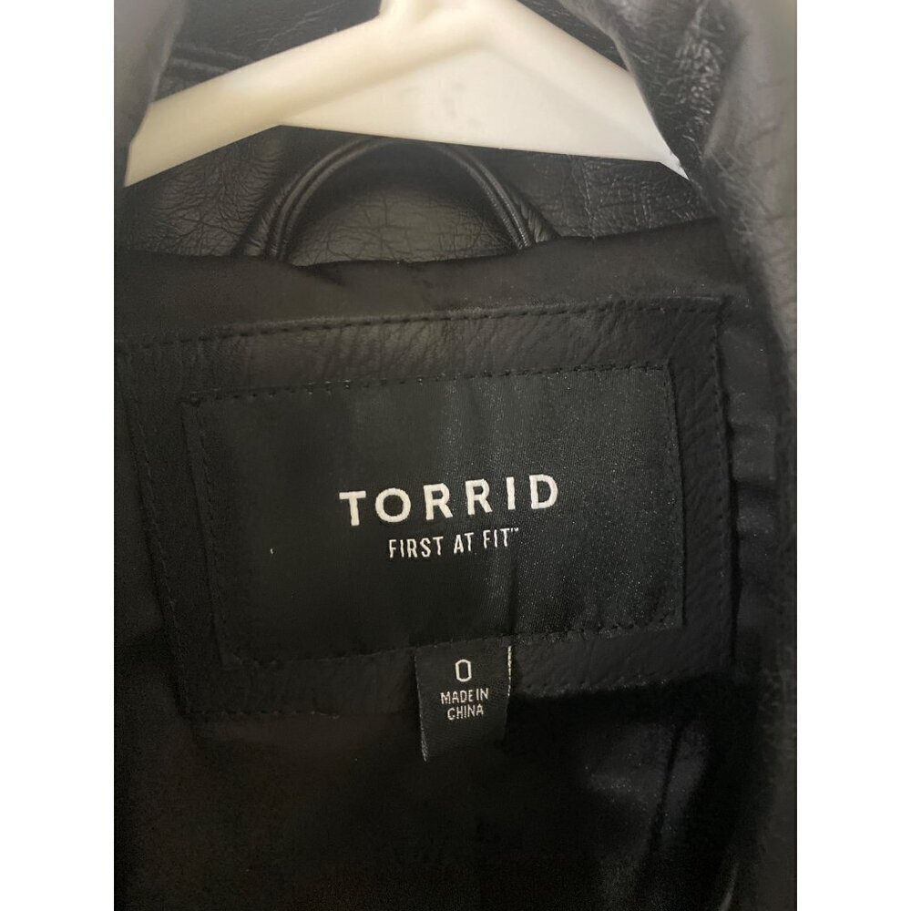 Torrid Women's Black Faux Leather Full Zip Jacket - 0 (Medium) - Picture 2 of 13